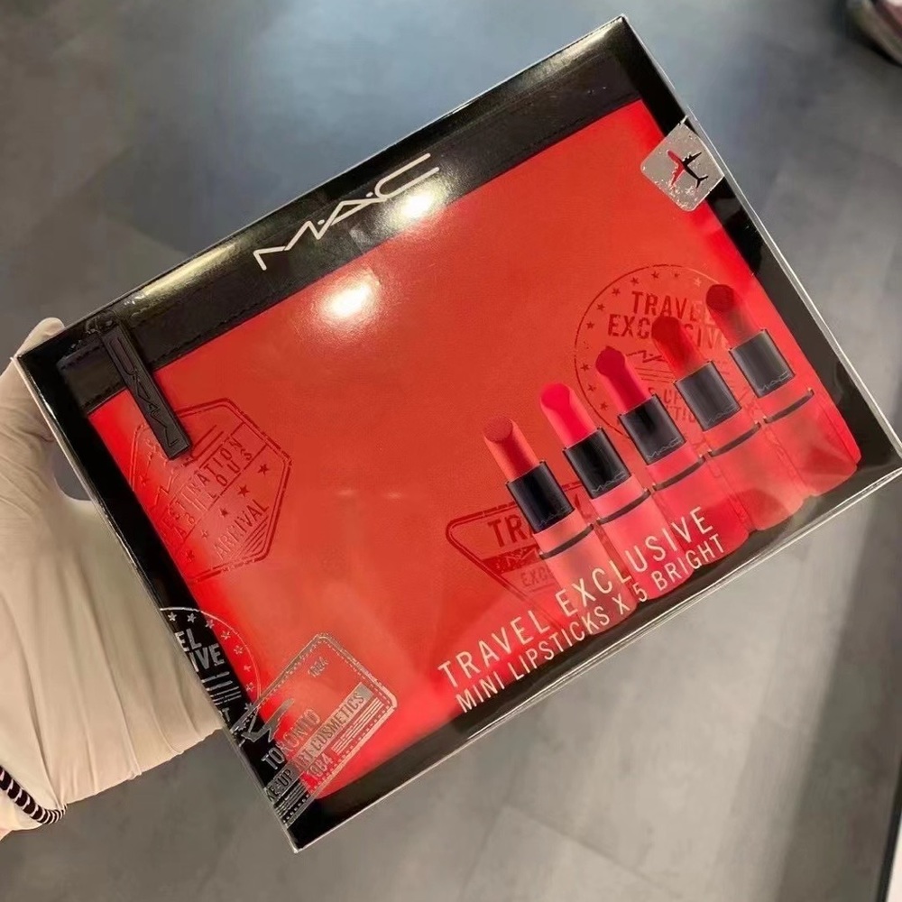 MAC travel exclusive mini lipsticks set 5 Bright